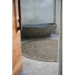 Le Tapis Jonc de Mer - Noir Naturel - 100