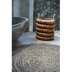 Le Tapis Jonc de Mer - Noir Naturel - 150