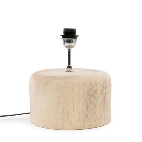 La Base de Lampe de Table en Bois de Teck - Naturel