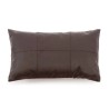 La housse de coussin en cuir à six panneaux - Choco - 30x50