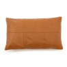 La housse de coussin en cuir à six panneaux - Camel - 30x50