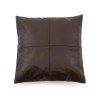 La housse de coussin en cuir à quatre panneaux - Choco - 40x40