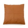 La housse de coussin en cuir à quatre panneaux - Camel - 40x40