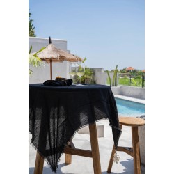 La nappe en lin - Noir - 150x200