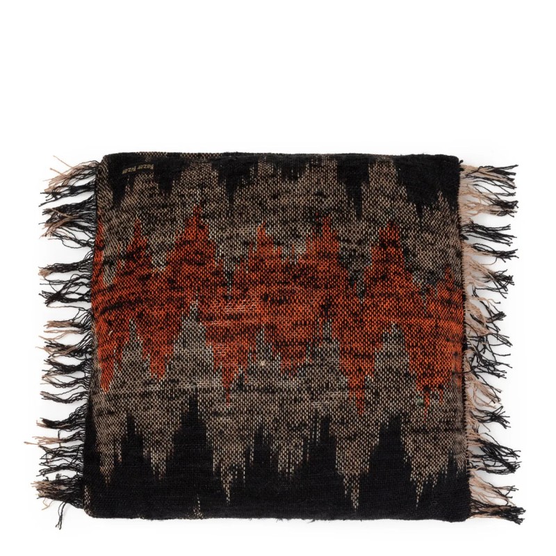 La housse de coussin Oh My Gee - Noir Orange - 40x40