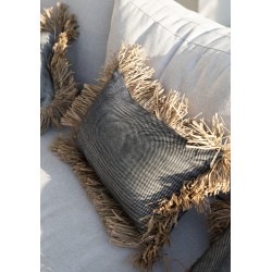 La housse de coussin en coton Bonita - Noir naturel - 30x50