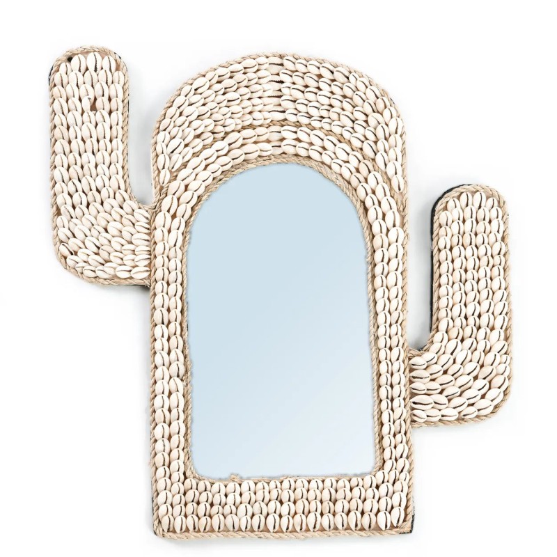 Le Miroir Coquillage Cactus - Blanc