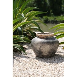 Le vase stylé - Gris antique - L