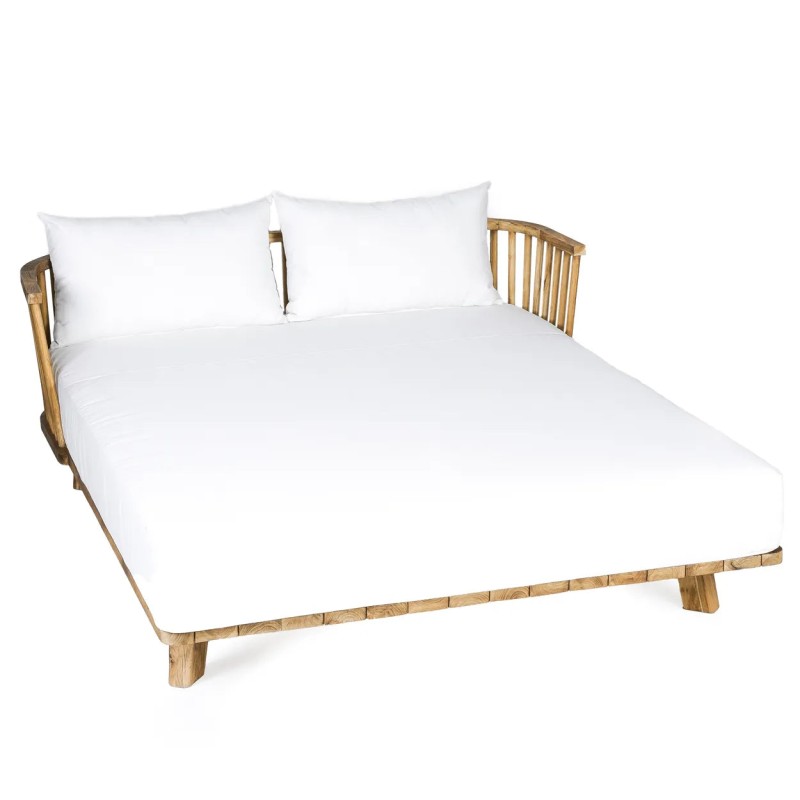 Lit de repos double Malawi - Blanc naturel