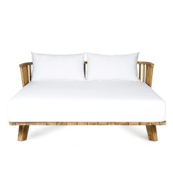 Lit de repos double Malawi - Blanc naturel