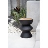 Le tabouret Kulun - Noir Naturel