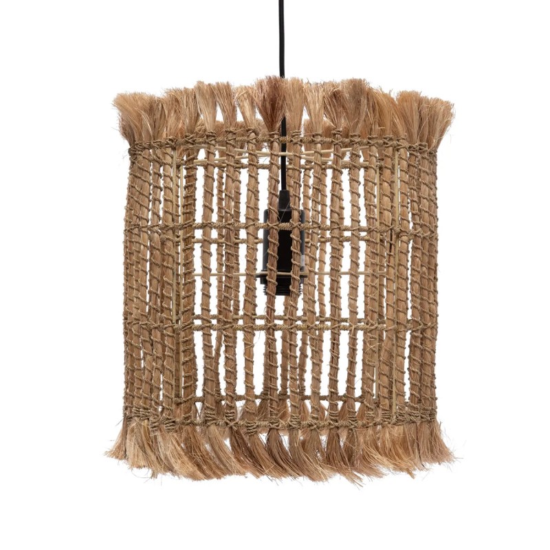 Le pendentif cage à oiseaux Abaca - Naturel - M