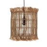 Le pendentif cage à oiseaux Abaca - Naturel - M