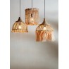 Le pendentif cage à oiseaux Abaca - Naturel - M